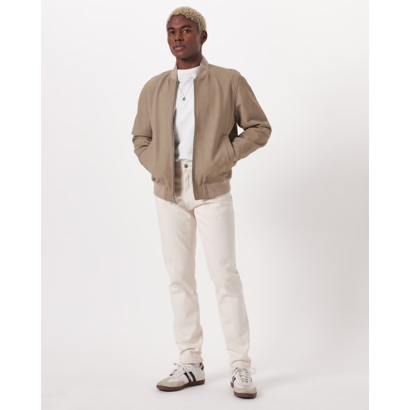 Genuine Suede Bomber Jacket