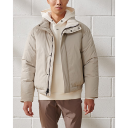 YPB padded cream bomber jacket