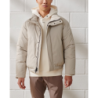 YPB padded cream bomber jacket