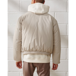 YPB padded cream bomber jacket