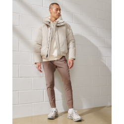 YPB padded cream bomber jacket