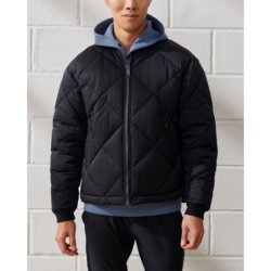 YPB Quilted Black Bomber Jacket