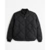 YPB Quilted Black Bomber Jacket