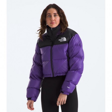 Women’s Nuptse Short Jacket Peak Purple/TNF Black