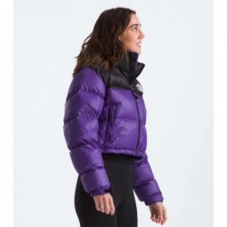 Women’s Nuptse Short Jacket Peak Purple/TNF Black