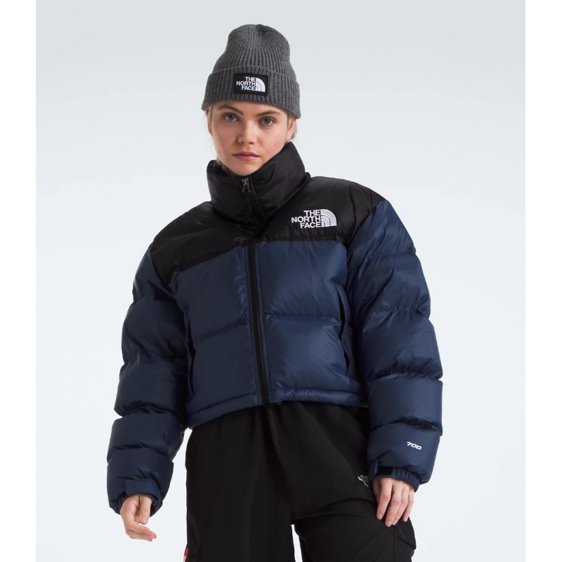 Women’s Nuptse Short Jacket Summit Navy/TNF Black