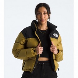 Women’s 1996 Retro Nuptse Jacket Amber Green/TNF Black