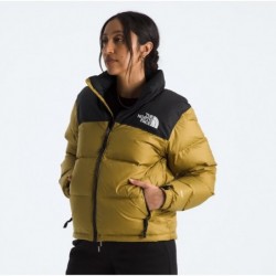 Women’s 1996 Retro Nuptse Jacket Amber Green/TNF Black