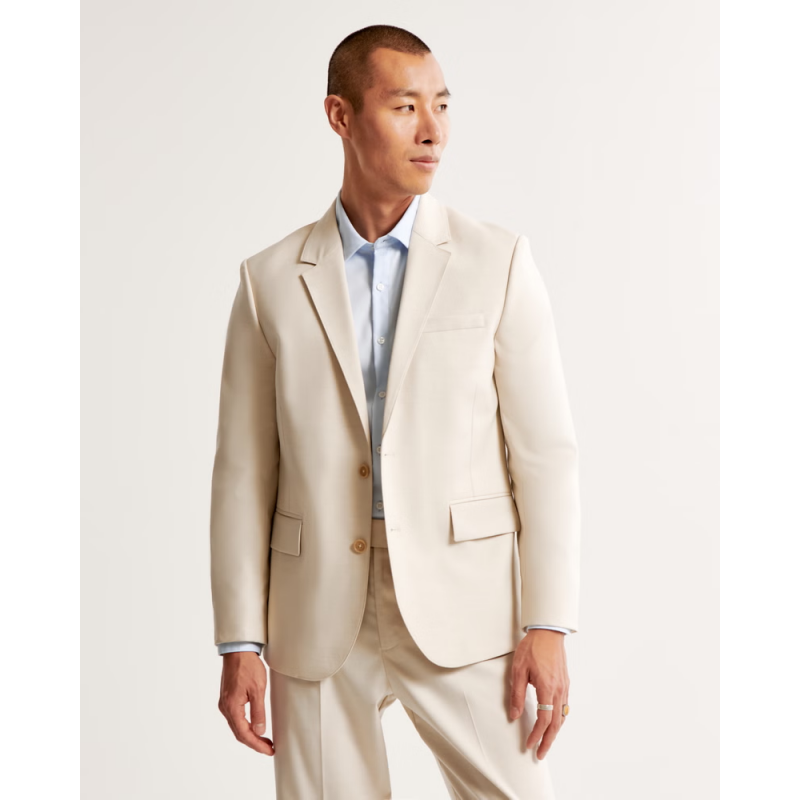 A&F Collins custom cream classic blazer