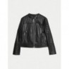 M&S Collection Faux Leather Quilted Moto Jacket