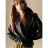 M&S Collection Leather Longline Girlfriend Biker Jacket