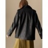 M&S Collection Leather Longline Girlfriend Biker Jacket