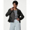 M&S Collection Leather Biker Jacket