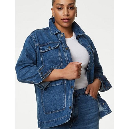 M&S Collection
Pure Cotton Denim Relaxed Utility Jacket