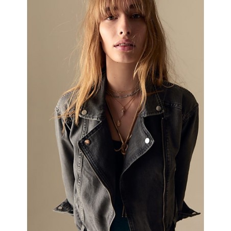 Denim Biker Jacket