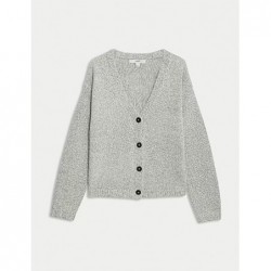 M&S Collection
Cotton Blend Textured V Neck Cardigan