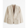 A&F Collins Tailored Taupe Classic Linen Blend Blazer