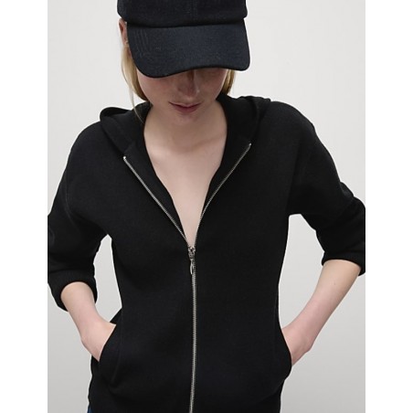 M&S Collection
Soft Touch Knitted Zip Up Hoodie Black