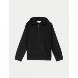 M&S Collection
Soft Touch Knitted Zip Up Hoodie Black