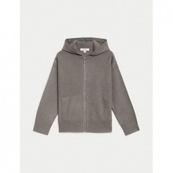 M&S Collection
Soft Touch Knitted Zip Up Hoodie Nutmeg