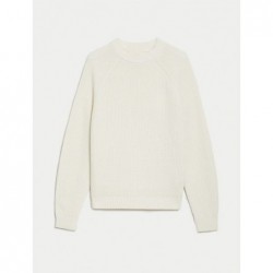 Merino Wool Blend Textured Jumper