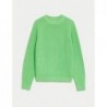 Merino Wool Blend Textured Jumper Lime