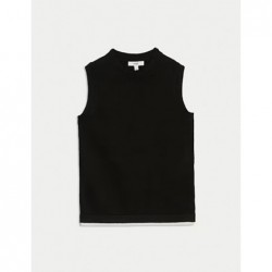 M&S Collection
Air-Yarn Crew Neck Tipped Detail Knitted Vest