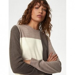 M&S Collection
Supersoft Colour Block Crew Neck Jumper