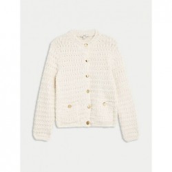 M&S Collection
Cotton Rich Metallic Textured Cardigan