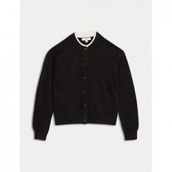 M&S Collection
Air-Yarn Crew Neck Tipped Detail Cardigan