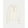 M&S Collection
Ribbed Polo Neck Fitted Top Ivory mix