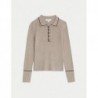 M&S Collection
Ribbed Polo Neck Fitted Top Mocha mix