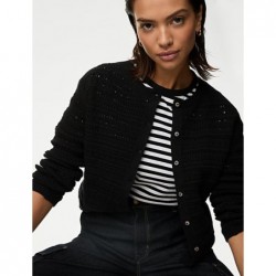 M&S Collection
Cotton Rich Textured Pointelle Cardigan