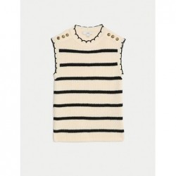 M&S Collection
Striped Crew Neck Scalloped Edge Knitted Vest