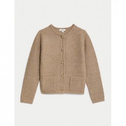 M&S Collection
Cloud-Yarn Textured Crew Neck Cardigan Cappuccino