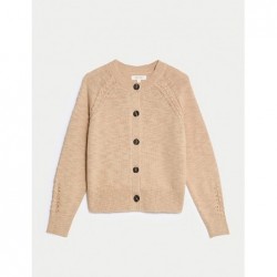 Cotton Rich Button Front Cardigan