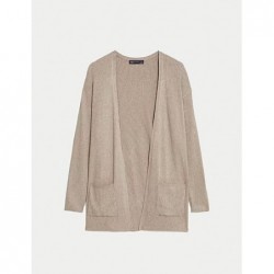 M&S Collection
Ribbed Edge to Edge Longline Cardigan Mocha