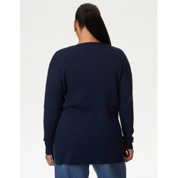 M&S Collection
Ribbed Edge to Edge Longline Cardigan Navy