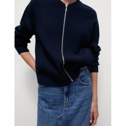 M&S Collection
Knitted Textured Crew Neck Bomber Cardigan