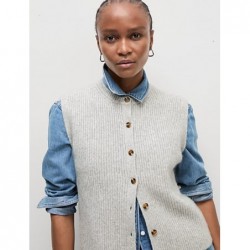 M&S Collection
Cloud-yarn Knitted Crew Neck Waistcoat Grey