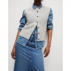 M&S Collection
Cloud-yarn Knitted Crew Neck Waistcoat Grey