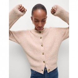 M&S Collection
Ribbed Button Front Cardigan Soft pink