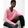 Pure Cashmere V-Neck Jumper Petal pink