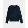 Pure Cashmere V-Neck Jumper Navy