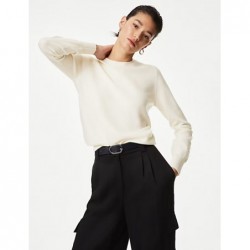 Pure Cashmere Crew Neck Jumper Ivory