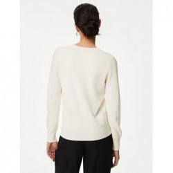 Pure Cashmere Crew Neck Jumper Ivory