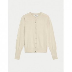 M&S Collection
Crew Neck Button Front Cardigan