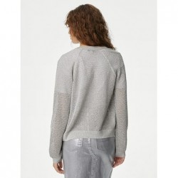 M&S Collection
Metallic Textured Bomber Cardigan