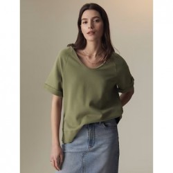 Pure Cotton Sweatshirt Light khaki