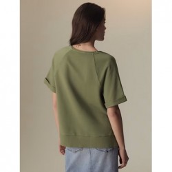 Pure Cotton Sweatshirt Light khaki